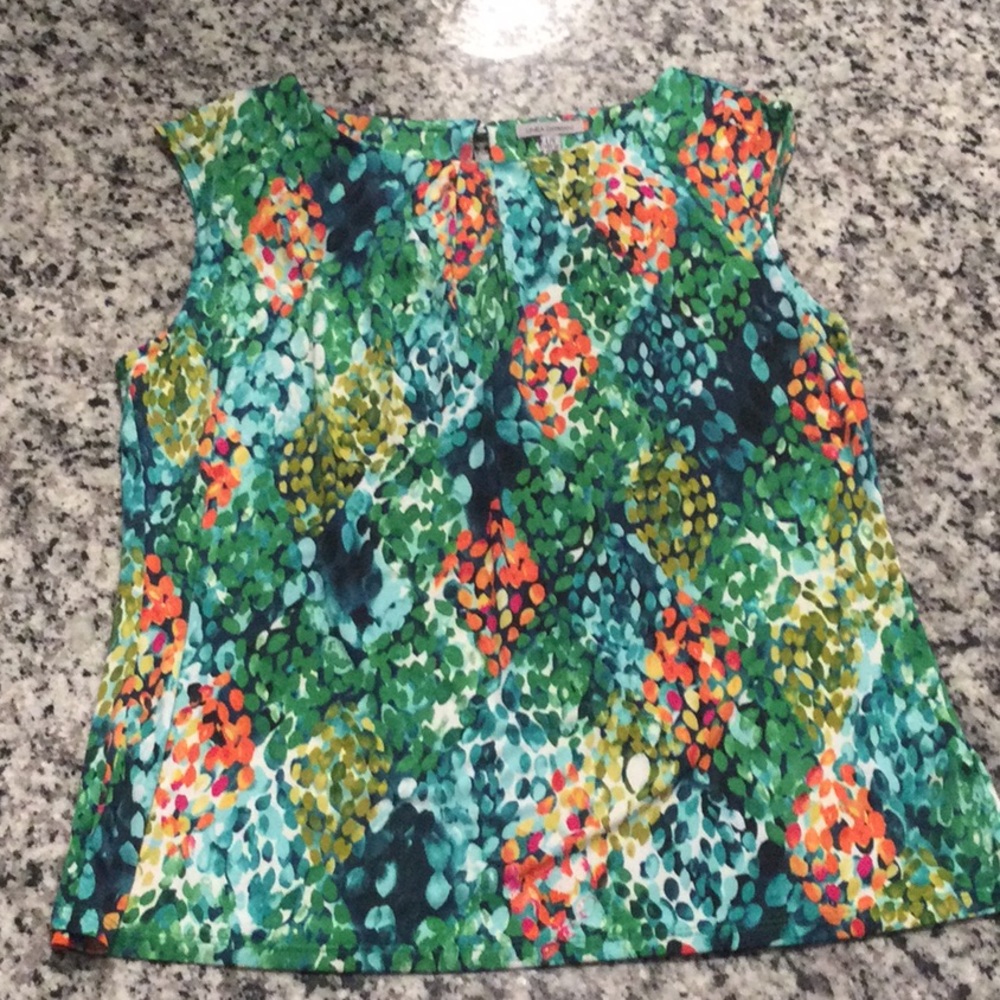 Linda Domani Sleeveless Knit Top, Size Large